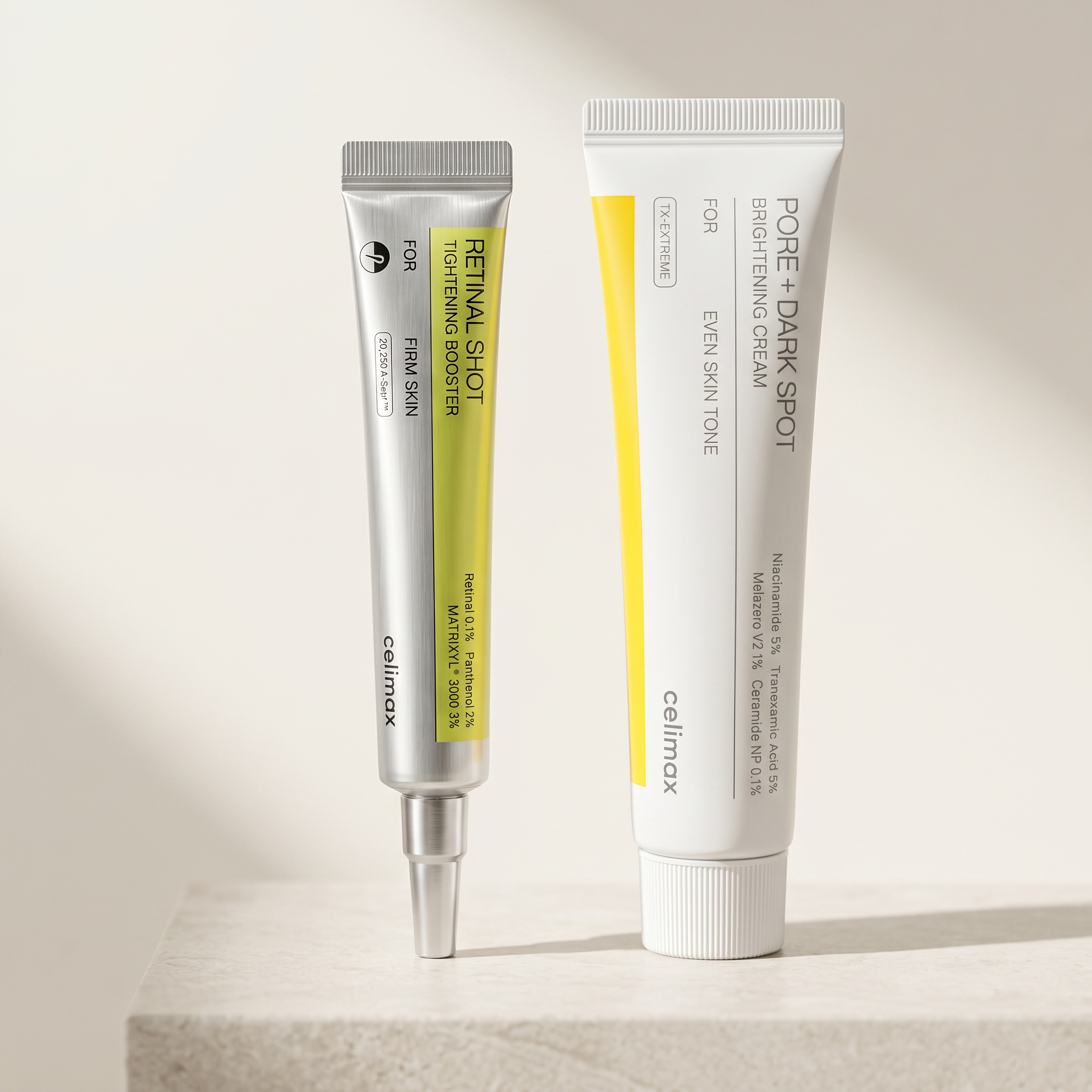 Kit Celimax Vita A Retinal Shot + Creme TXA para Manchas e Poros