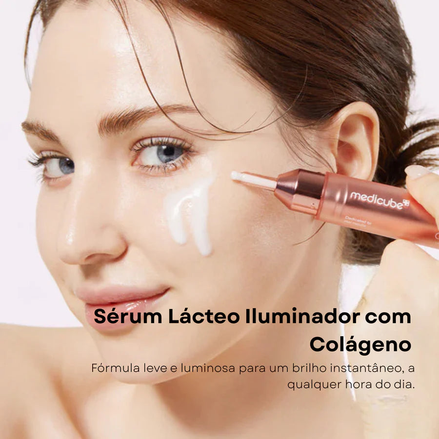 Medicube Collagen Milk Serum sérum facial hidratante com colágeno e proteína do leite.