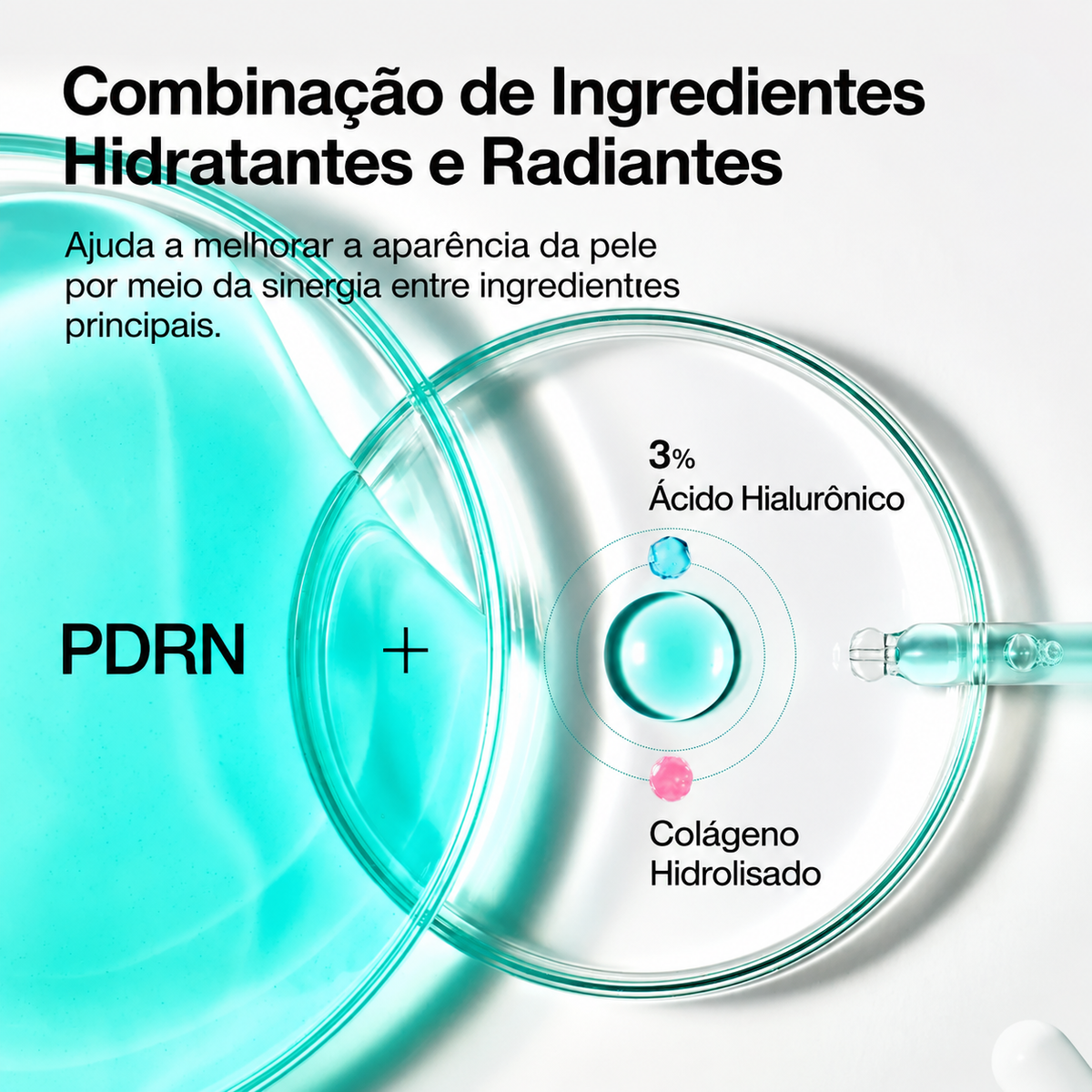 Aplicação do sérum PDRN Anua no rosto