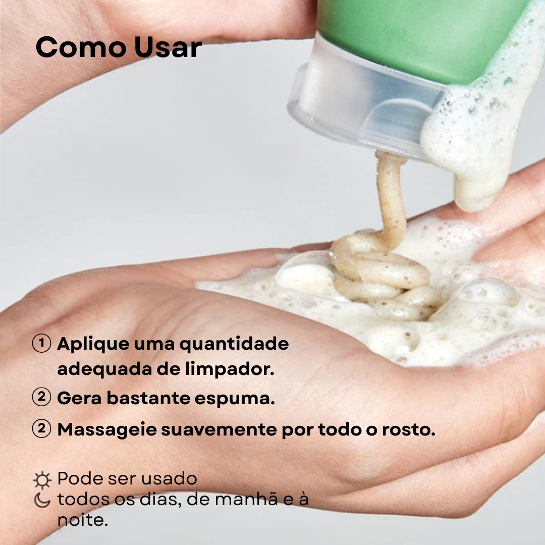 Kit de dupla limpeza com óleo de limpeza e espuma