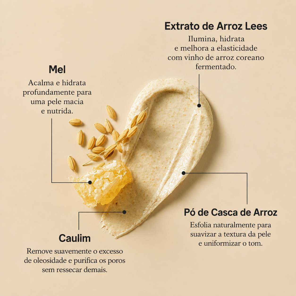 Esfoliação Suave com Arroz