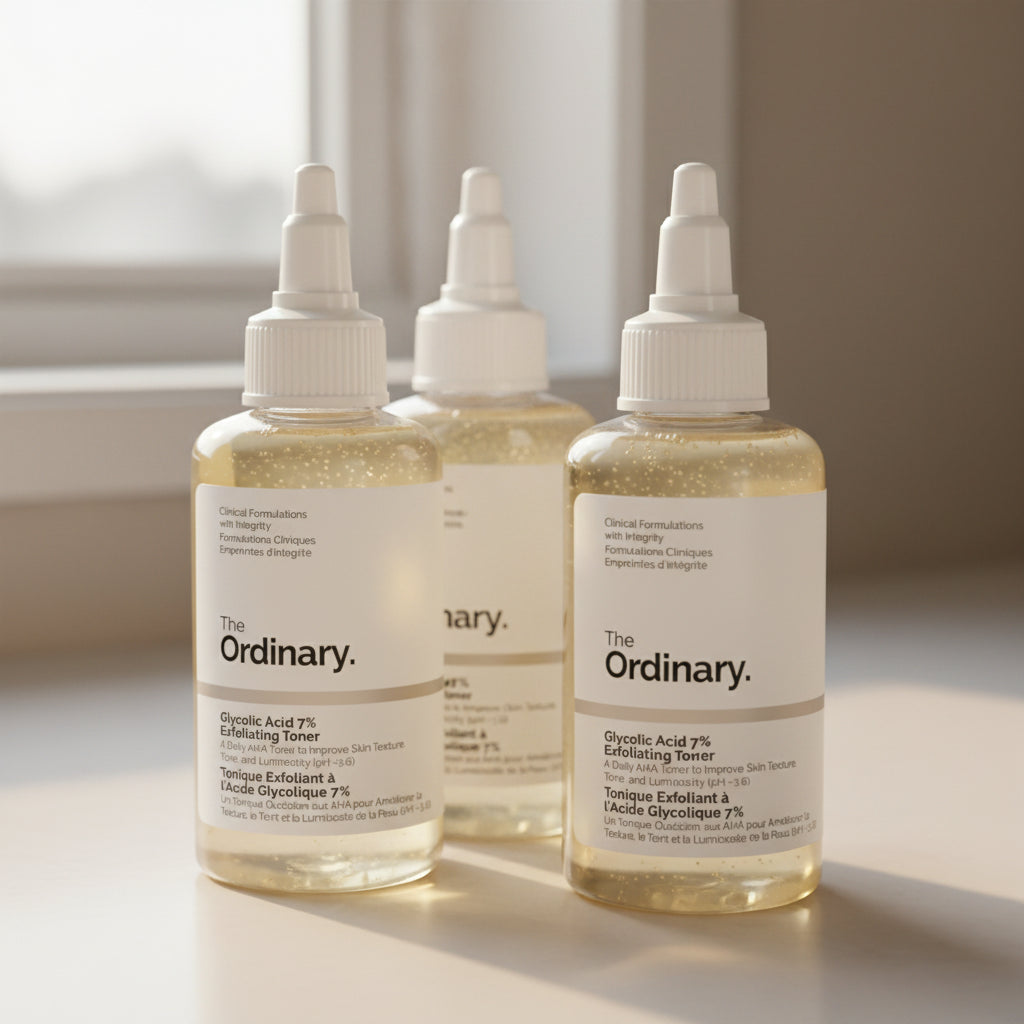 Ácido glicólico 7% – elimine células mortas e revele pele radiante.