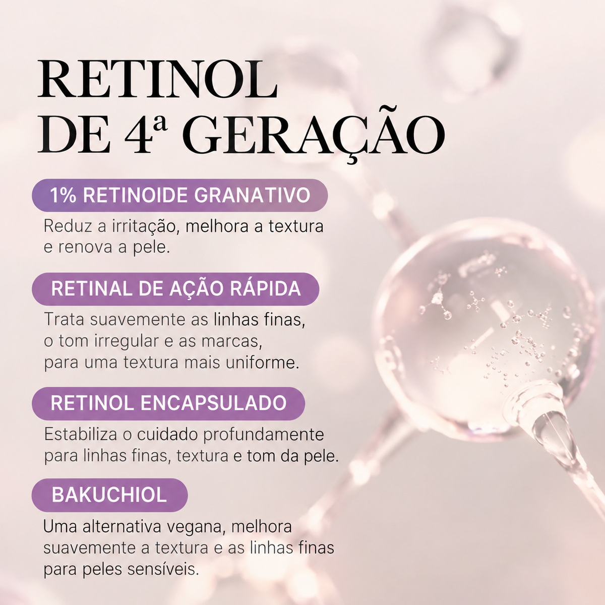 Textura do sérum de retinol Medicube com bakuchiol
