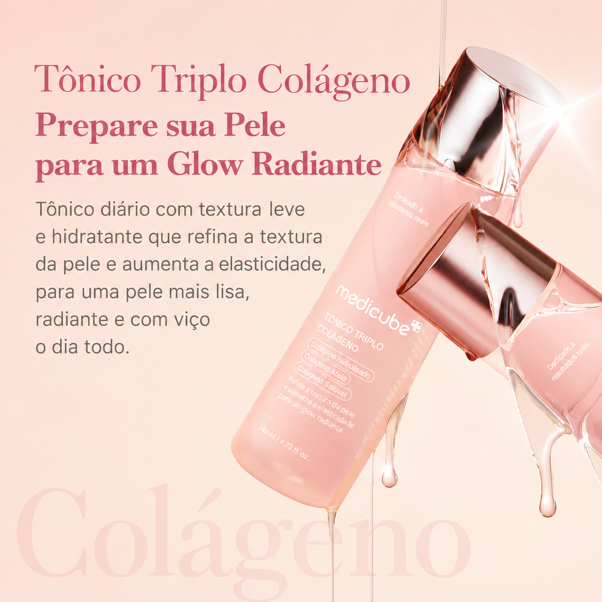 Medicube Triple Collagen Toner com três tipos de colágeno