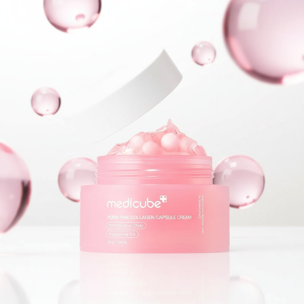Creme Medicube PDRN Colágeno Rosa | Luminosidade e Tom Uniforme - Dermora