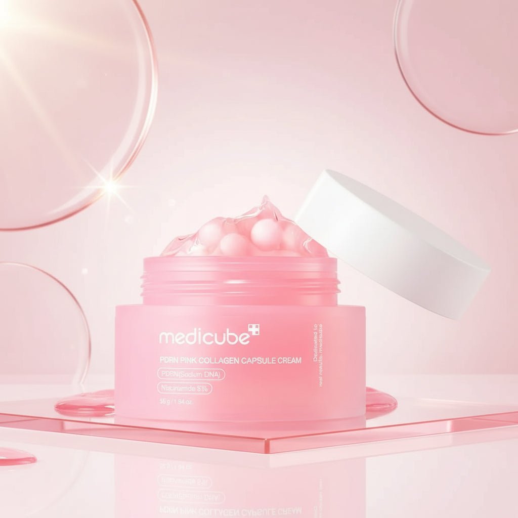 Creme Medicube PDRN Colágeno Rosa | Luminosidade e Tom Uniforme - Dermora