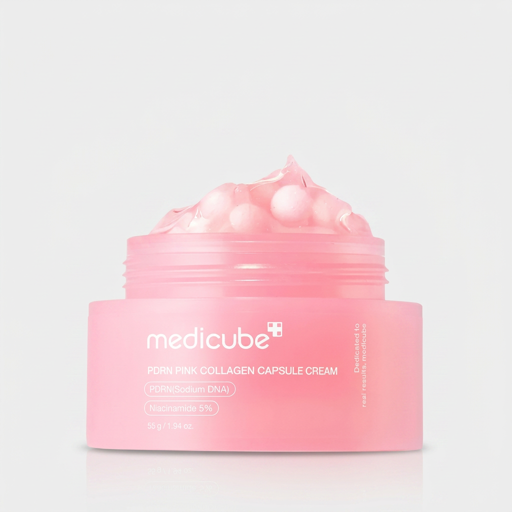 Creme Medicube PDRN Colágeno Rosa | Luminosidade e Tom Uniforme - Dermora