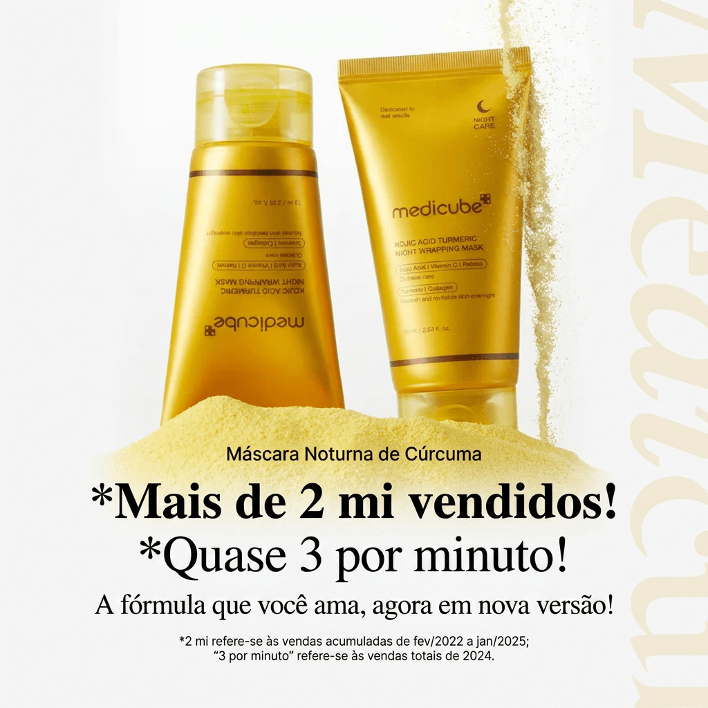 Máscara Noturna Medicube Ácido Kójico e Cúrcuma para Glow - Dermora