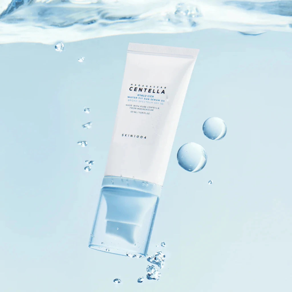Protetor Solar Facial em Sérum SKIN1004 | Leve, Hidratante e Sem Resíduo Branco - Dermora