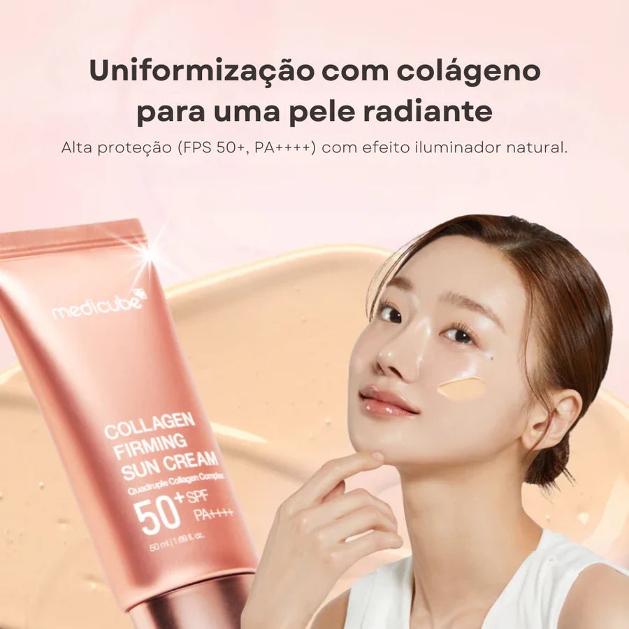 Protetor Solar Medicube com Colágeno – Firmador e Iluminador - Dermora