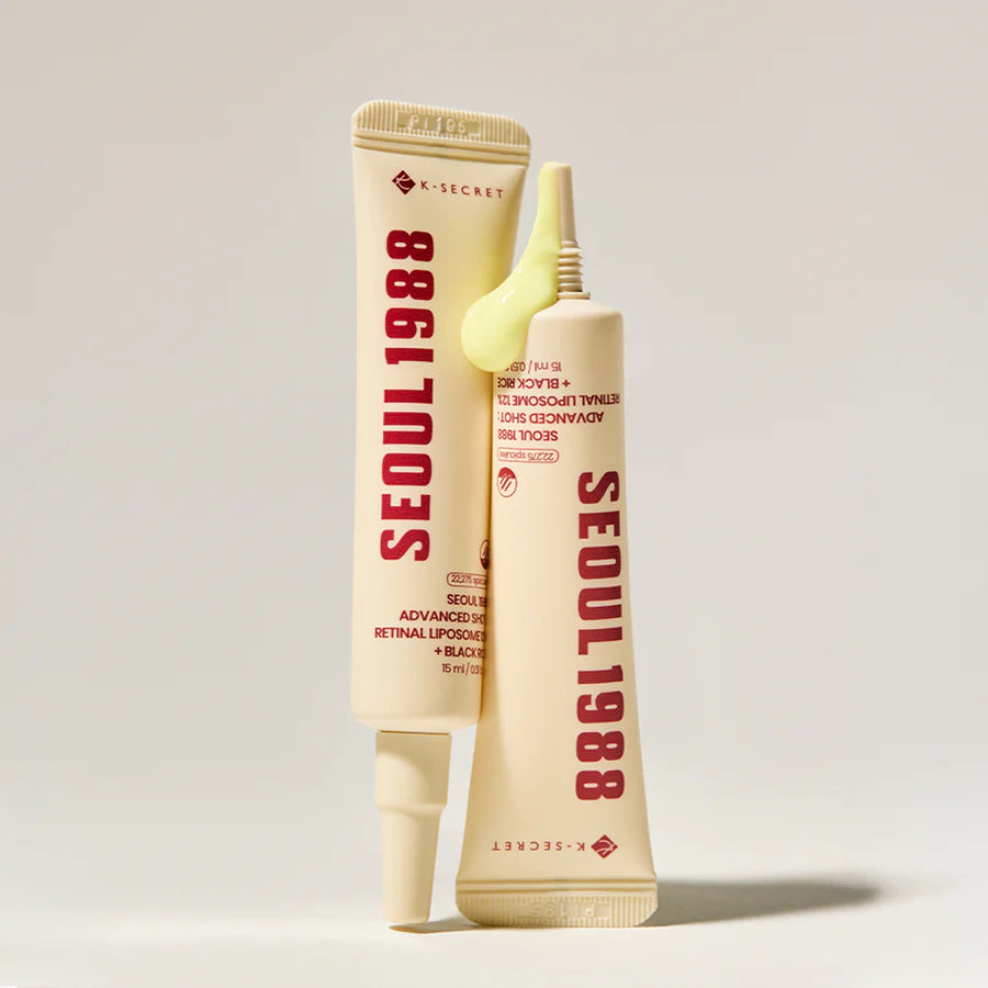 Fórmula avançada com retinal e extrato de arroz preto que auxilia na elasticidade da pele e na melhora da aparência de poros e manchas.