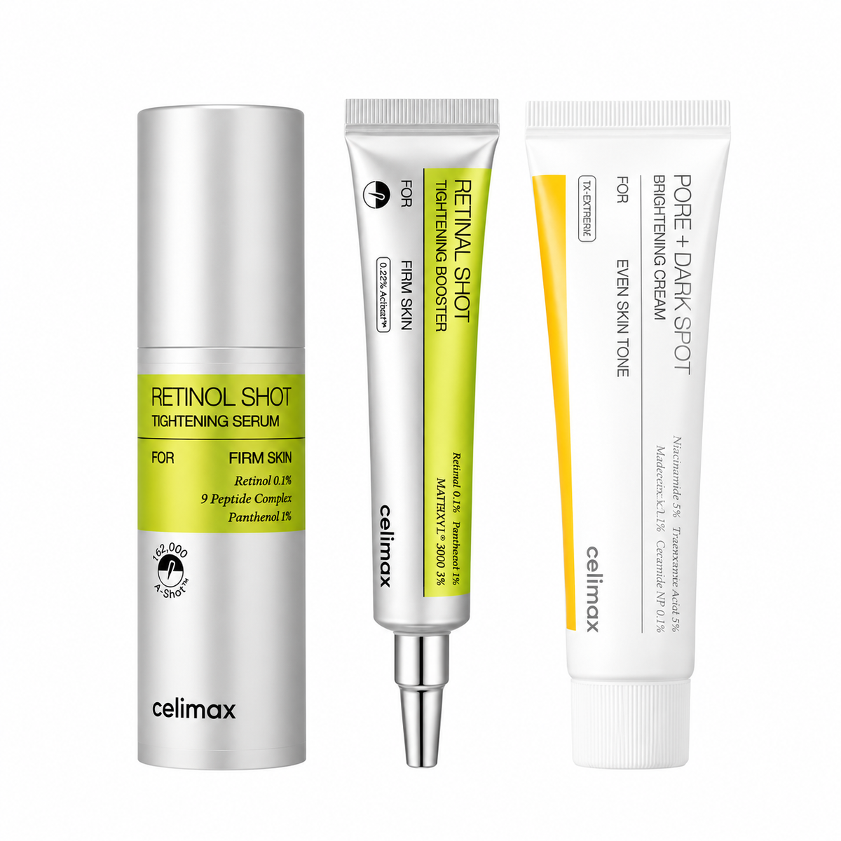 Kit Celimax Ultimate Trio – Retinol, Retinal e Pore+Dark