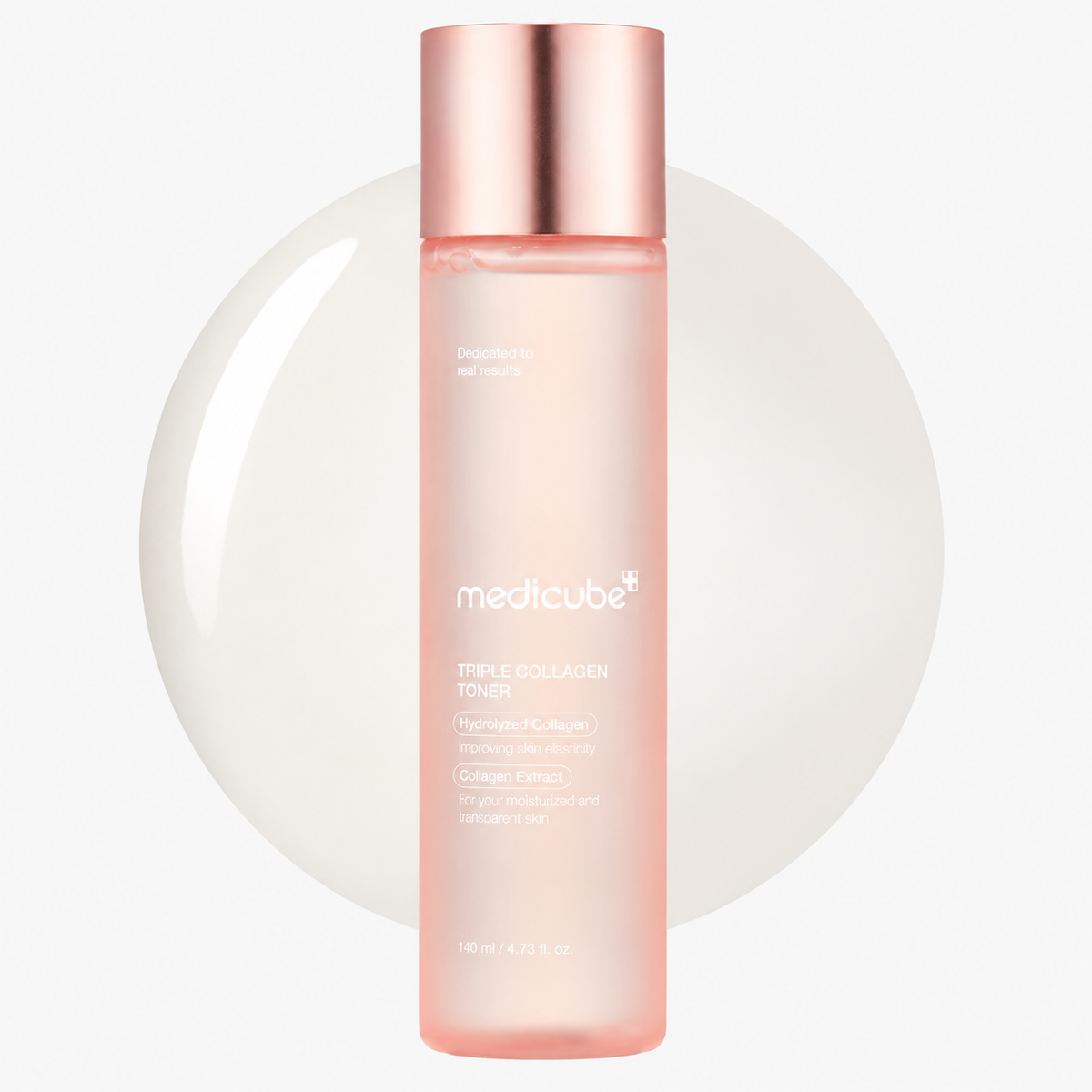 Tônico hidratante Medicube Triple Collagen frasco 140ml frente