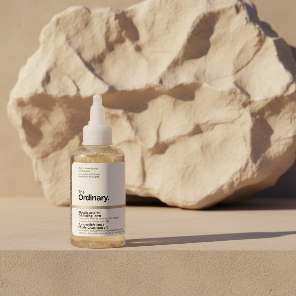 Tônico facial esfoliante – textura lisa e luminosidade natural.