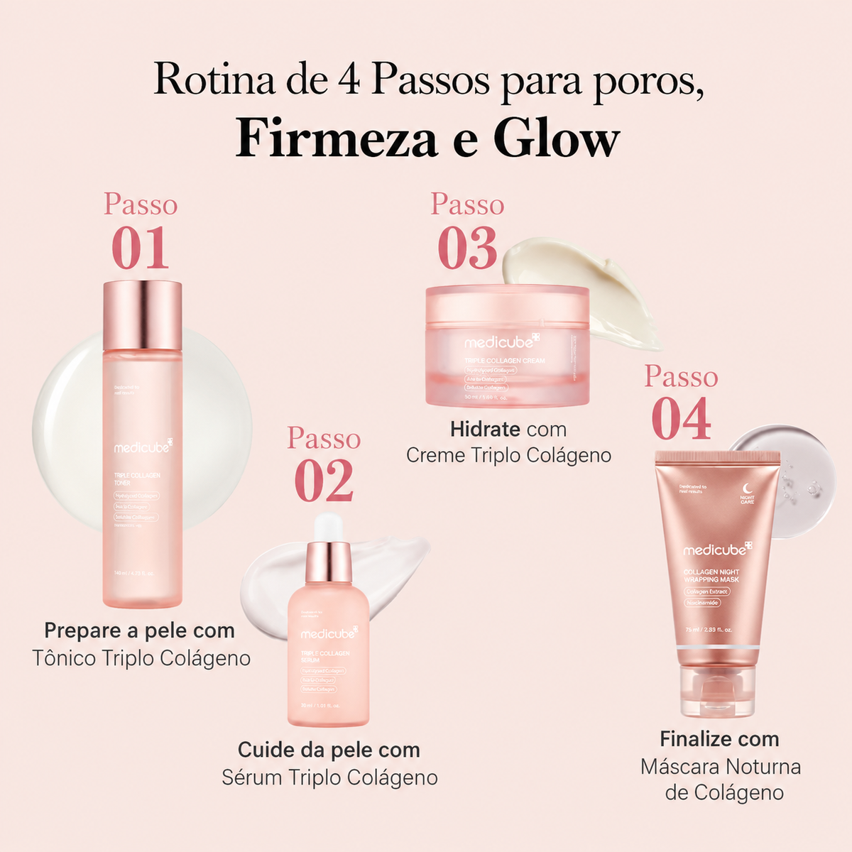 Tônico Medicube Triple Collagen para pele seca e desidratada