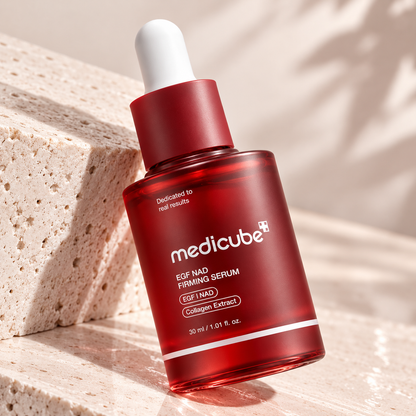 Ativos do Medicube EGF NAD+: EGF, NAD+, colágeno e niacinamida