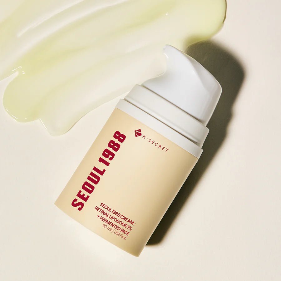 Creme com Retinal 1% e Arroz Fermentado K - Secret Seoul 1988 - Dermora