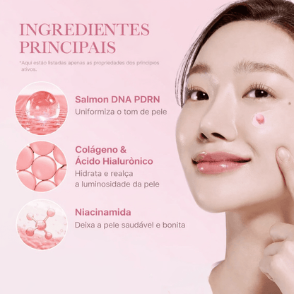 Creme Medicube PDRN Colágeno Rosa | Luminosidade e Tom Uniforme - Dermora