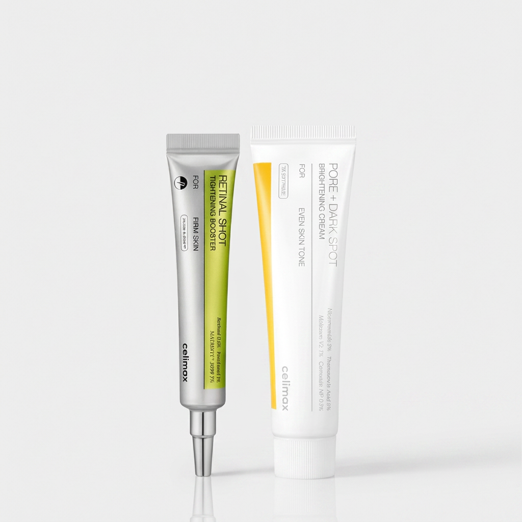 Kit Celimax Vita A Retinal Shot + Creme TXA para Manchas e Poros - Dermora
