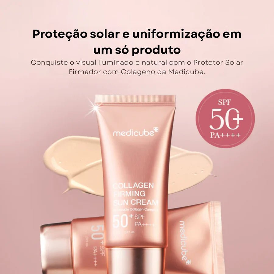Protetor Solar Medicube com Colágeno – Firmador e Iluminador - Dermora