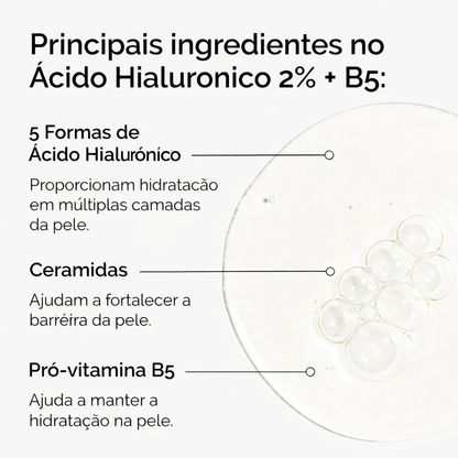 Sérum Ácido Hialurônico 2% + B5 com Ceramidas The Ordinary | Hidratação Multicamadas - Dermora