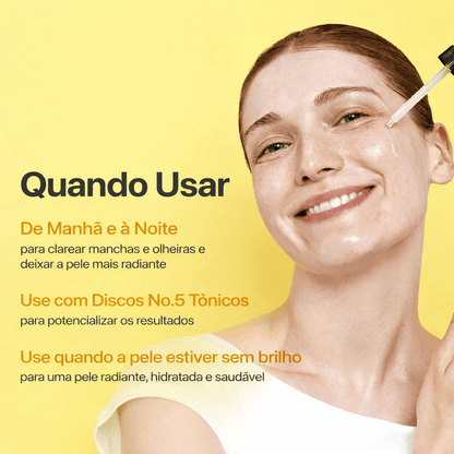 Sérum Facial Numbuzin Nº 5+ Glutationa e Vitamina C | Clareador de Manchas e Tom Uniforme - Dermora