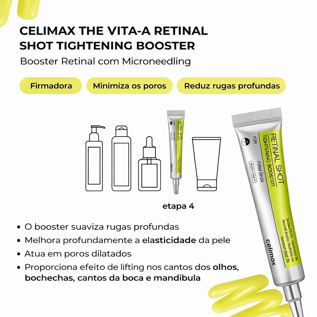 Sérum Retinal 0,1% Celimax | Aparência da Pele Mais Firme e Textura Uniforme - Dermora