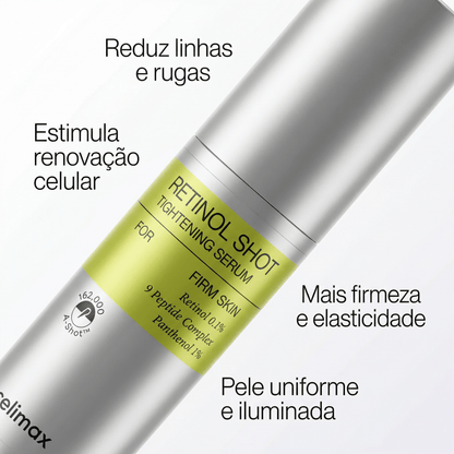 Sérum Retinol 0,1% Celimax | Aparência da Pele Mais Firme e Textura Uniforme - Dermora
