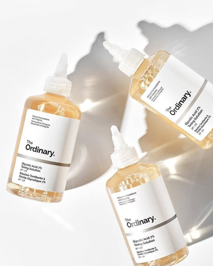 Tônico Esfoliante Ácido Glicólico 7% The Ordinary | Textura da Pele Mais Uniforme - Dermora